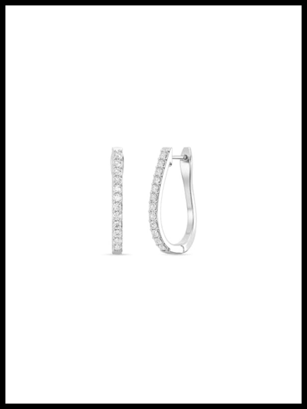 Lab-Grown Diamond Hoop Earrings 925 Sterling Silver 14KT Yellow Gold Plated